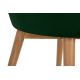 Jídelní židle BAKERI 86x48 cm tmavě zelená/světlý dub