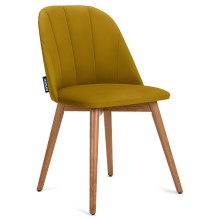 Jídelní židle BAKERI 86x48 cm žlutá/buk
