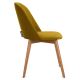Jídelní židle BAKERI 86x48 cm žlutá/světlý dub