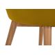 Jídelní židle BAKERI 86x48 cm žlutá/světlý dub
