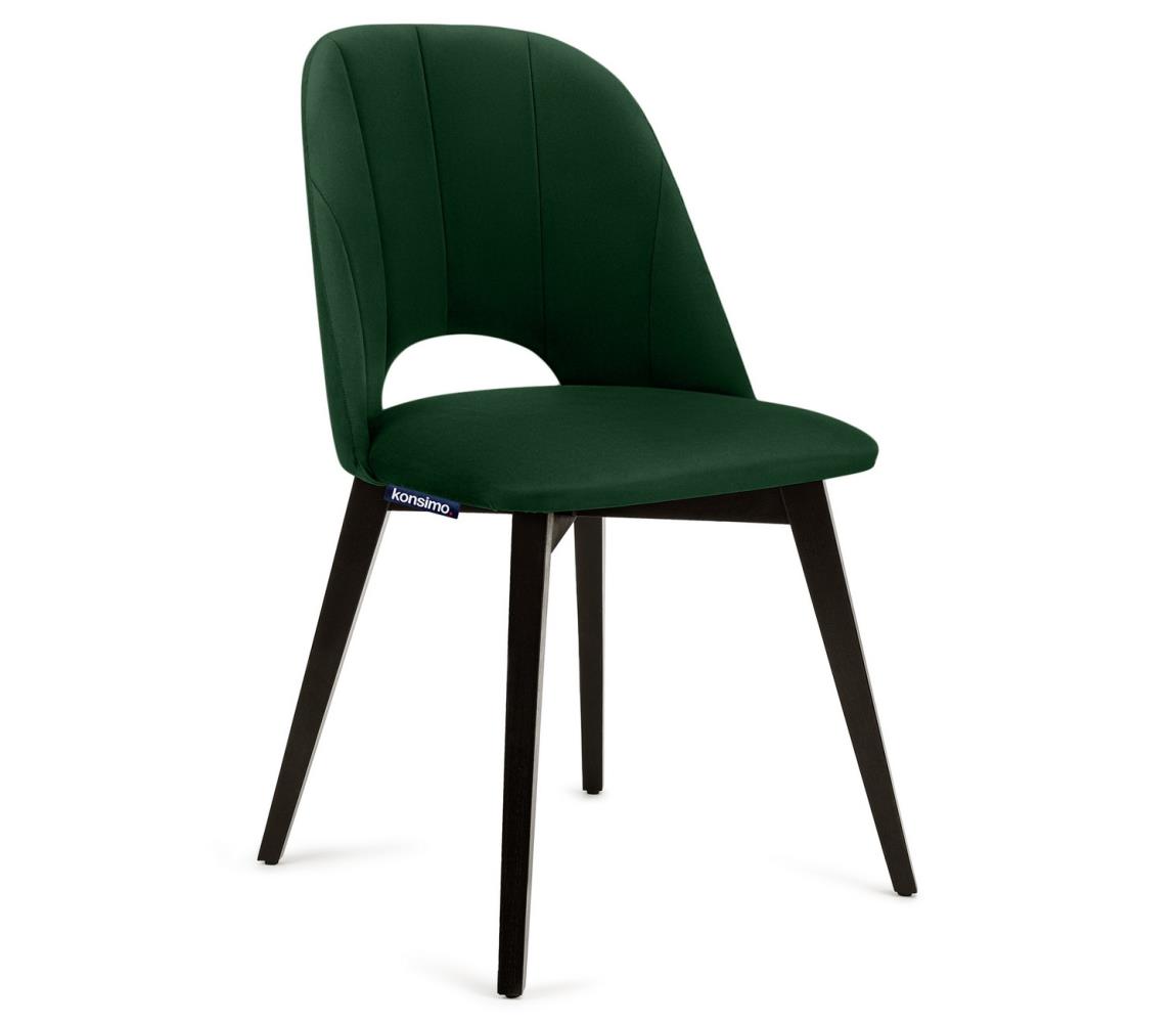 Konsimo Sp. z o.o. Sp. k. Jídelní židle BOVIO 86x48 cm tmavě zelená/buk KO0082