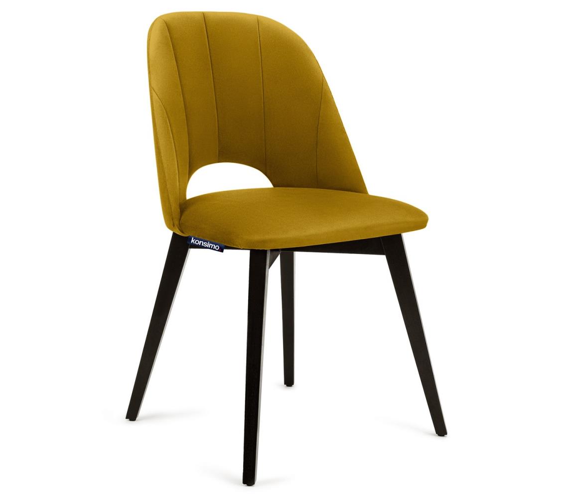 Konsimo Sp. z o.o. Sp. k. Jídelní židle BOVIO 86x48 cm žlutá/buk KO0080