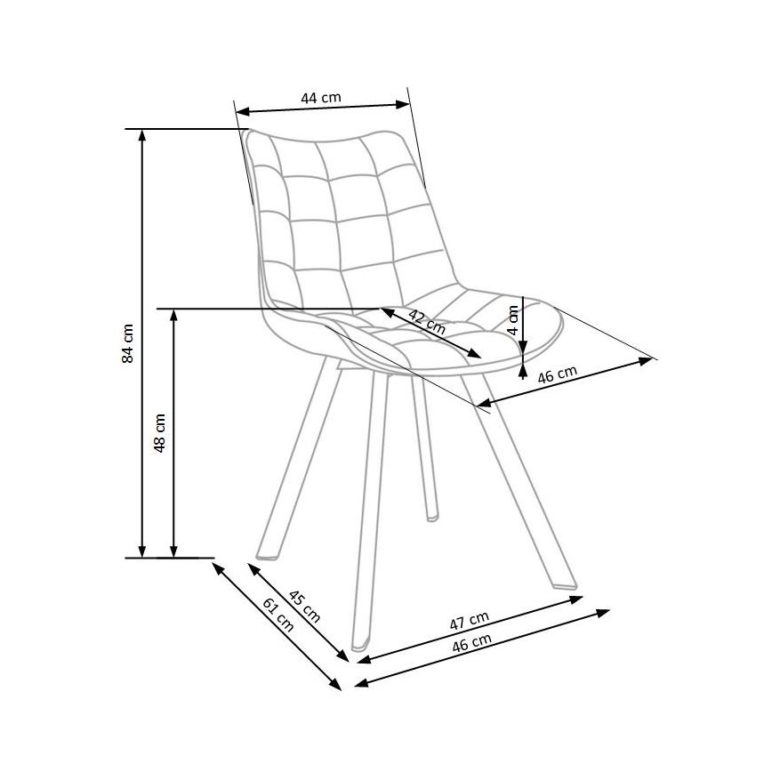 Jídelní židle COMORO 1 ks hnědá skořicová