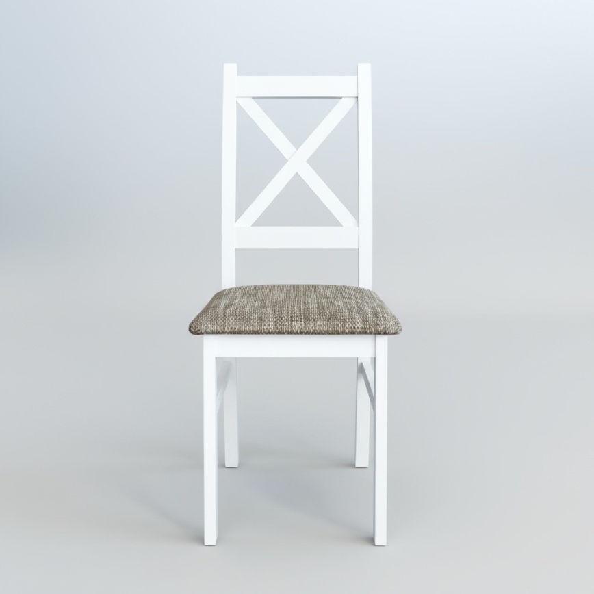 Jídelní židle NATE bílá/hnědá