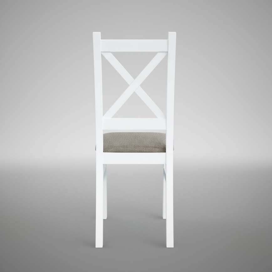 Jídelní židle NATE bílá/hnědá