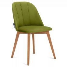 Jídelní židle RIFO 86x48 cm světle zelená/světlý dub