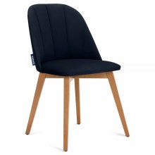 Jídelní židle RIFO 86x48 cm tmavě modrá/světlý dub