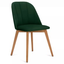Jídelní židle RIFO 86x48 cm tmavě zelená/buk