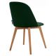 Jídelní židle RIFO 86x48 cm tmavě zelená/světlý dub