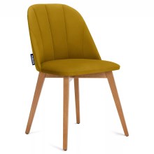 Jídelní židle RIFO 86x48 cm žlutá/buk