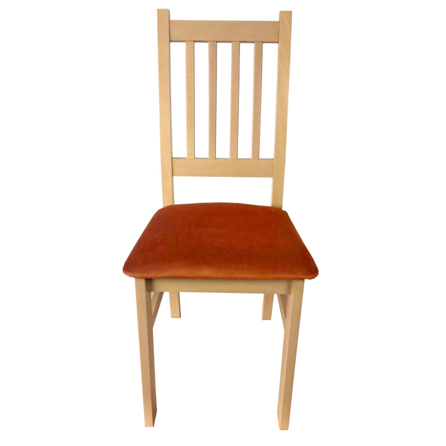 Jídelní židle SIMON buk/oranžová