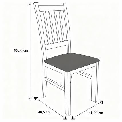 Jídelní židle SIMON buk/tmavě hnědá