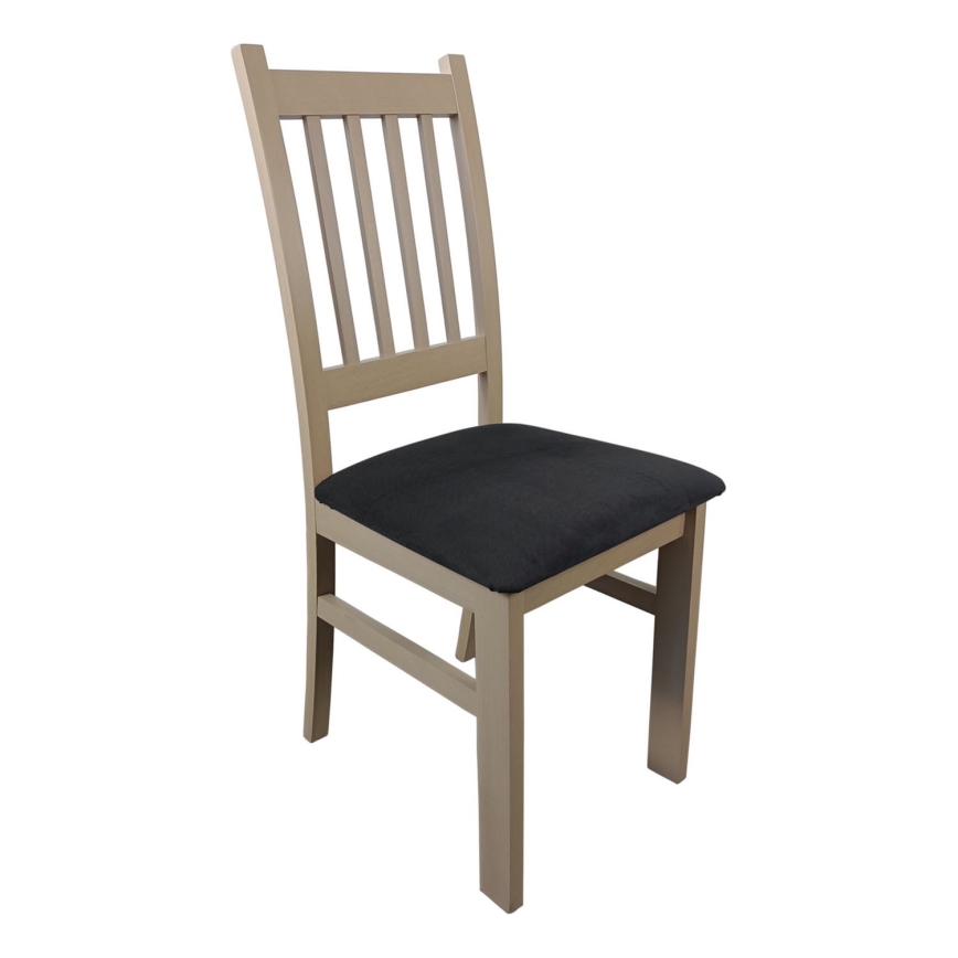 Jídelní židle SIMON buk/tmavě šedá