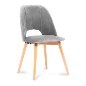 Jídelní židle TINO 86x48 cm šedá/světlý dub