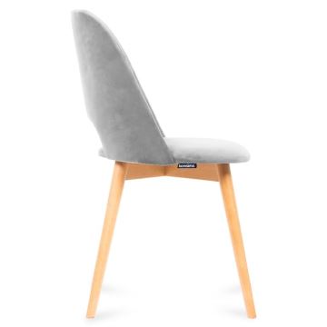 Jídelní židle TINO 86x48 cm šedá/světlý dub
