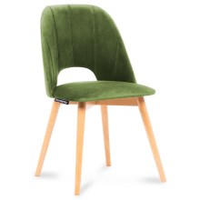 Jídelní židle TINO 86x48 cm světle zelená/světlý dub