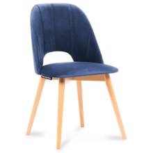 Jídelní židle TINO 86x48 cm tmavě modrá/buk