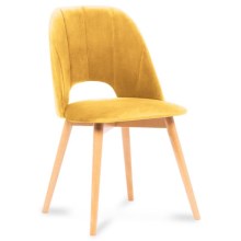 Jídelní židle TINO 86x48 cm žlutá/buk