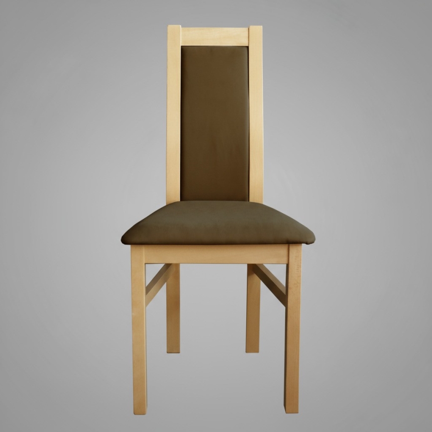 Jídelní židle ZOE dub/tmavě hnědá