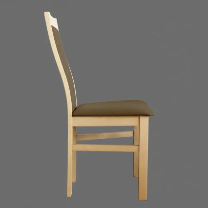 Jídelní židle ZOE dub/tmavě hnědá