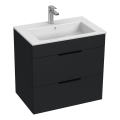 JIKA H4536021763521 - Koupelnová skříňka s umyvadlem CUBE 60,7x65 cm černá