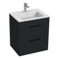JIKA H4536121763521 - Koupelnová skříňka s umyvadlem CUBE 60,7x55 cm černá