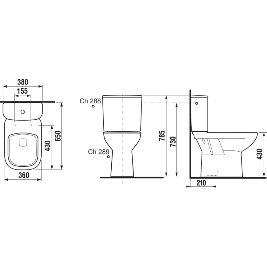 JIKA H8266170002801 - WC kombi DEEP keramika/bílá