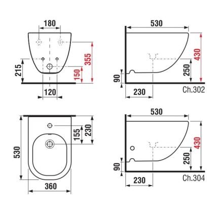 JIKA H8317120003021 - Závěsný bidet MIO keramika/bílá