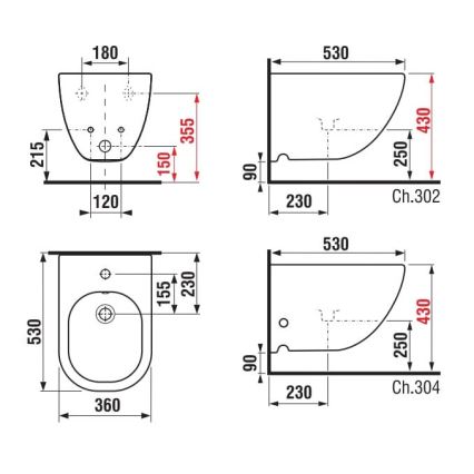 JIKA H8317121003021 - Závěsný bidet MIO keramika/perlově bílá