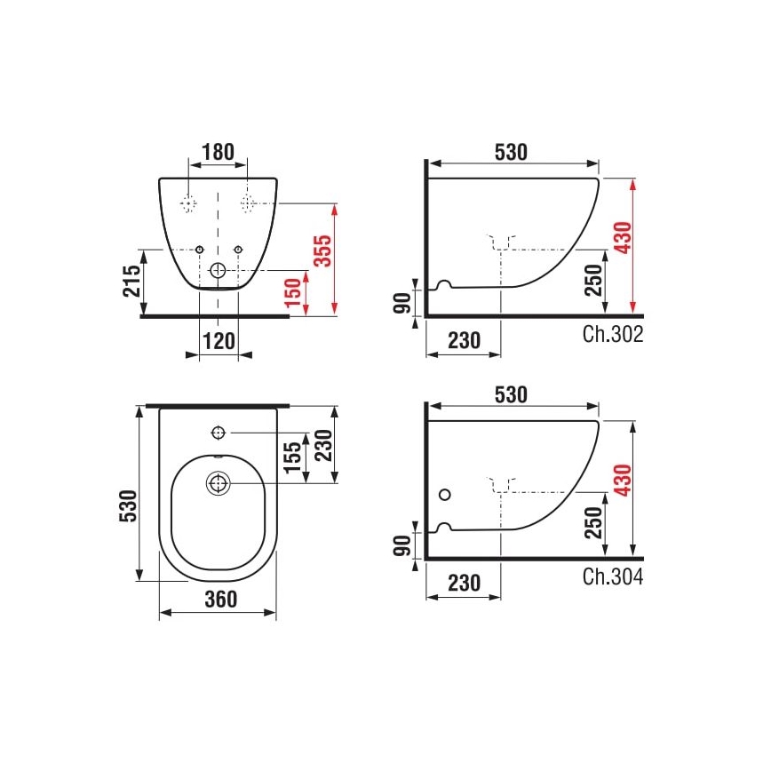 JIKA H8317121003021 - Závěsný bidet MIO keramika/perlově bílá