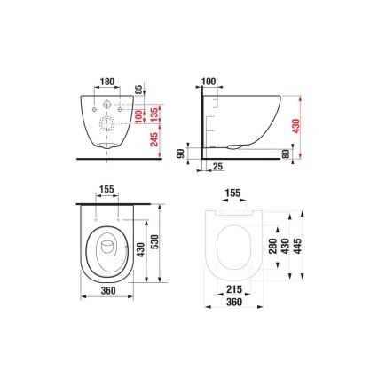JIKA H8667180000001 - Závěsné WC MIO keramika/bílá + záchodové prkénko SoftClose MIO duroplast/bílá