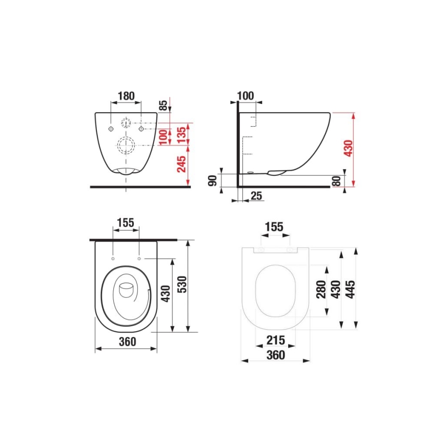 JIKA H8667180000001 - Závěsné WC MIO keramika/bílá + záchodové prkénko SoftClose MIO duroplast/bílá
