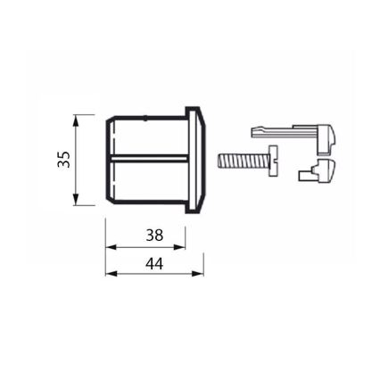 JIKA H8913630000001 - Splachovací tlačítko DUAL LYRA/DEEP lesklý chrom