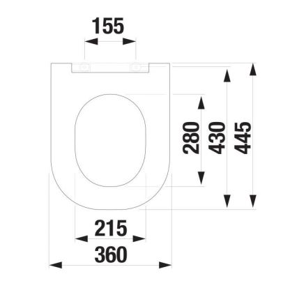 JIKA H8917167160631 - Záchodové prkénko SoftClose MIO duroplast/matná černá