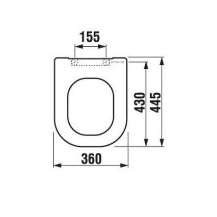 JIKA H8936103000631 - Záchodové prkénko DEEP duroplast/bílá