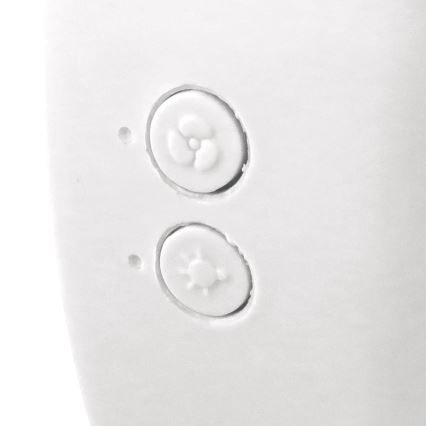 JOHNSON - LED RGB Nabíjecí stolní ventilátor MULTICOLOR LED/5W/3,7V 1200 mAh pr. 14 cm bílá
