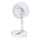 JOHNSON - Nabíjecí stolní ventilátor GIRAFFA 5W/3,7V 1200 mAh pr. 20 cm bílá