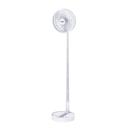 JOHNSON - Nabíjecí stolní ventilátor GIRAFFA 5W/3,7V 1200 mAh pr. 20 cm bílá