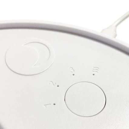 JOHNSON - Nabíjecí stolní ventilátor GIRAFFA 5W/3,7V 1200 mAh pr. 20 cm bílá