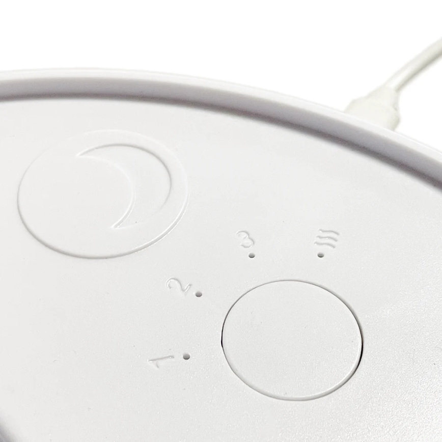 JOHNSON - Nabíjecí stolní ventilátor GIRAFFA 5W/3,7V 1200 mAh pr. 20 cm bílá