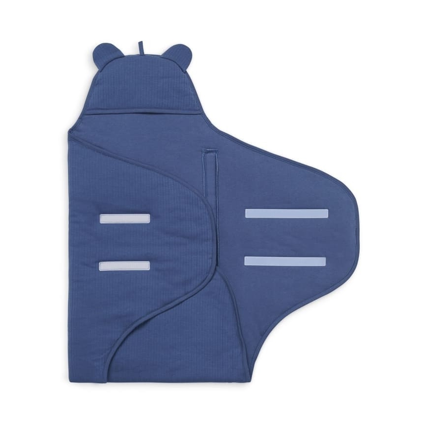 Jollein - Zavinovačka bavlněná BASIC STRIPE 100x105 cm Jeans Blue