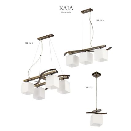 Jupiter 1103 - KJ4 - Závěsný lustr KAJA 4xE27/60W/230V