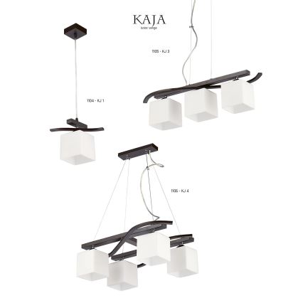 Jupiter 1104 - KJ 1 - Závěsný lustr KAJA 1xE27/60W/230V