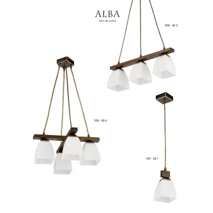 Jupiter 1107 - AB1 - Závěsný lustr ALBA 1xE27/60W/230V