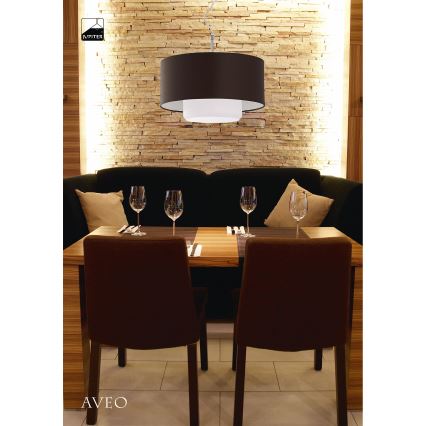 JUPITER 1117-AV1 - Závěsné svítidlo AVEO 1xE27/60W wenge bílé sklo