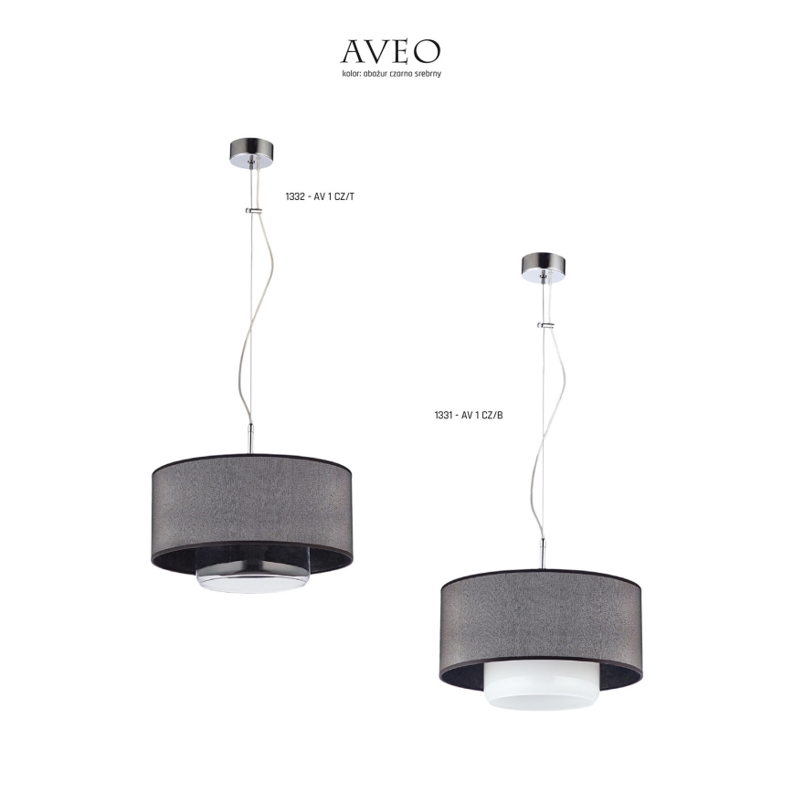 JUPITER 1331-AVICZ/B - Závěsné svítidlo AVEO 1xE27/60W