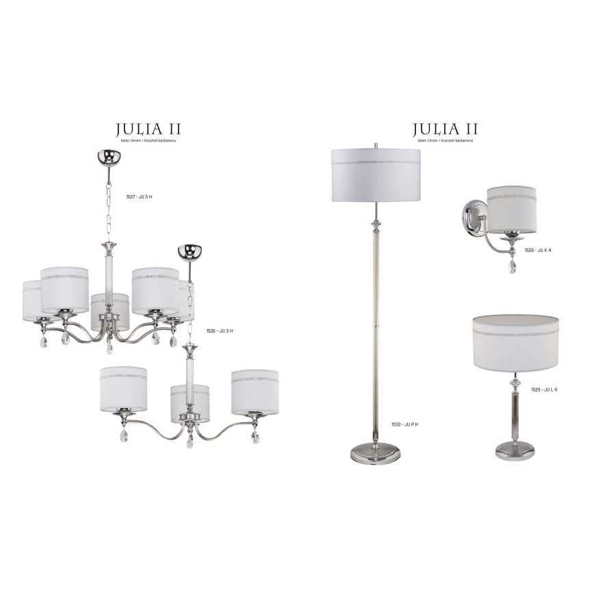 Jupiter 1530 - JU P H - Stojací lampa JULIA II E27/60W