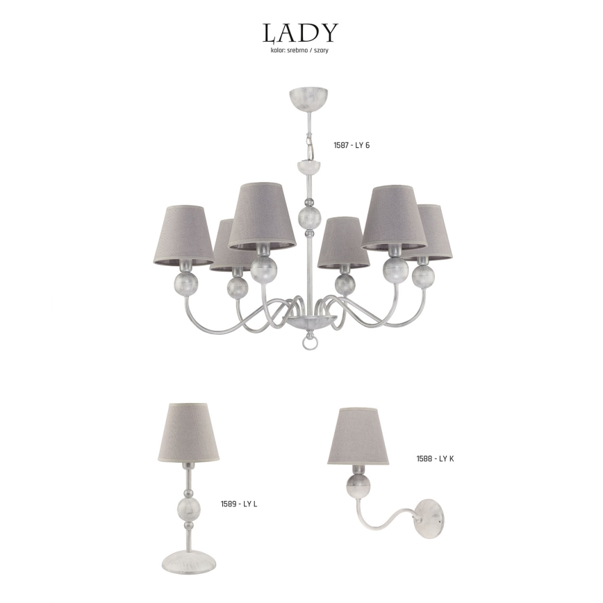 Jupiter 1589 - LY L BI - Stolní lampa LADY E14/40W