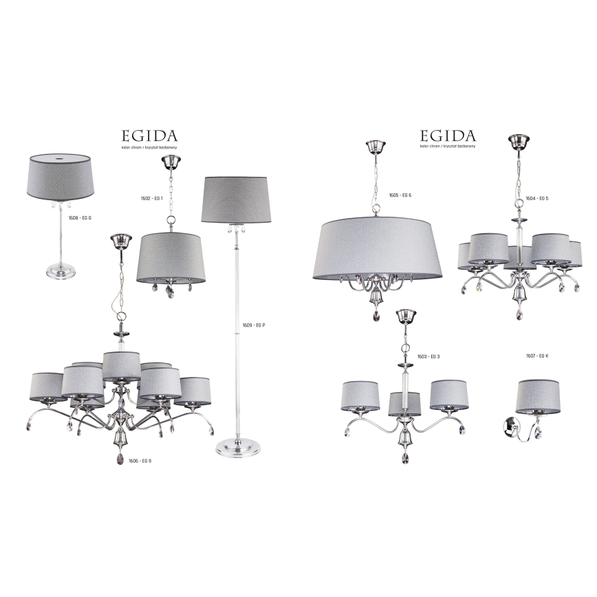 Jupiter 1603 - EG 3 CH - Křišťálový lustr EGIDA 3xE27/60W
