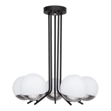Jupiter 1724 - Lustr na tyči SANTA 5xE14/40W/230V lesklý chrom